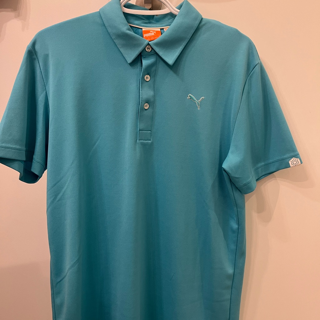 Puma Men's Aqua Blue Performance Polo
